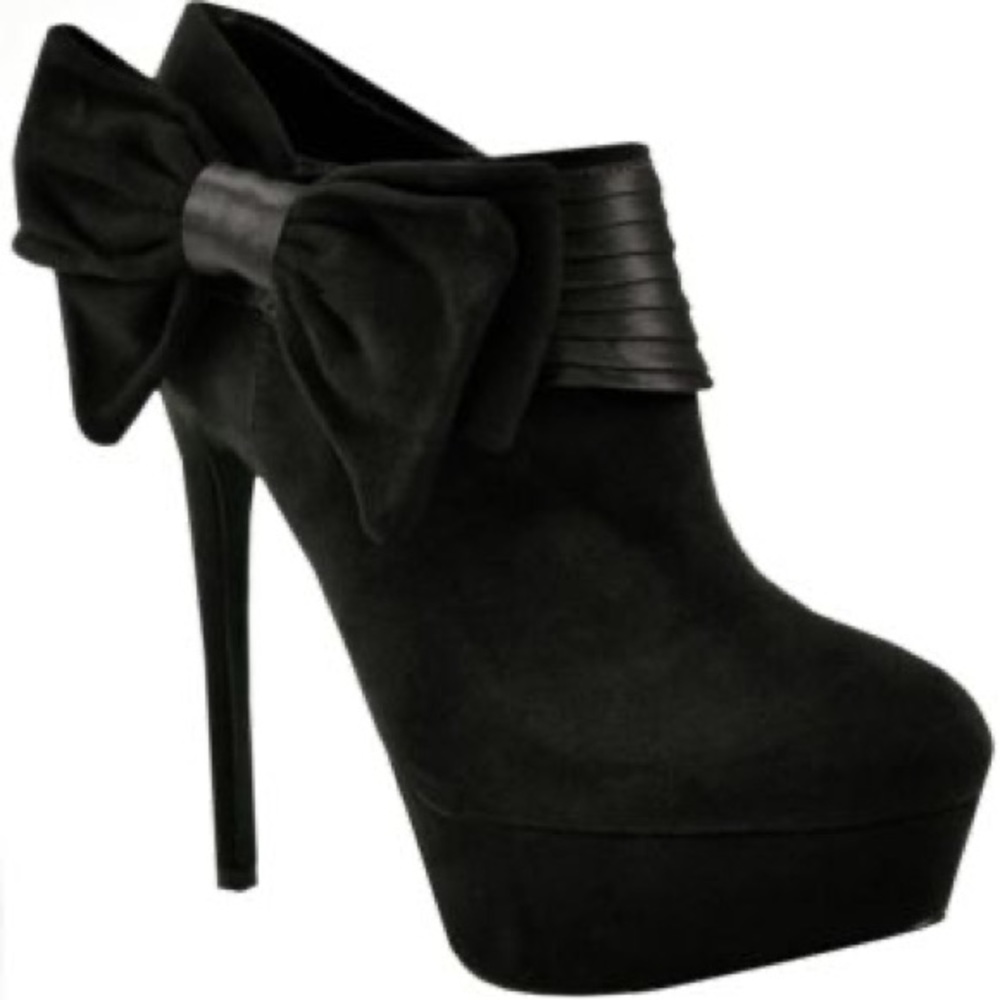 Bakers Womens Jisel Platform Boot Black Suede 7M